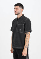 ADIDAS ORIGINALS Camicia Wabash Loose in denim nero da uomo JW0171  ADIDAS ORIGINALS 