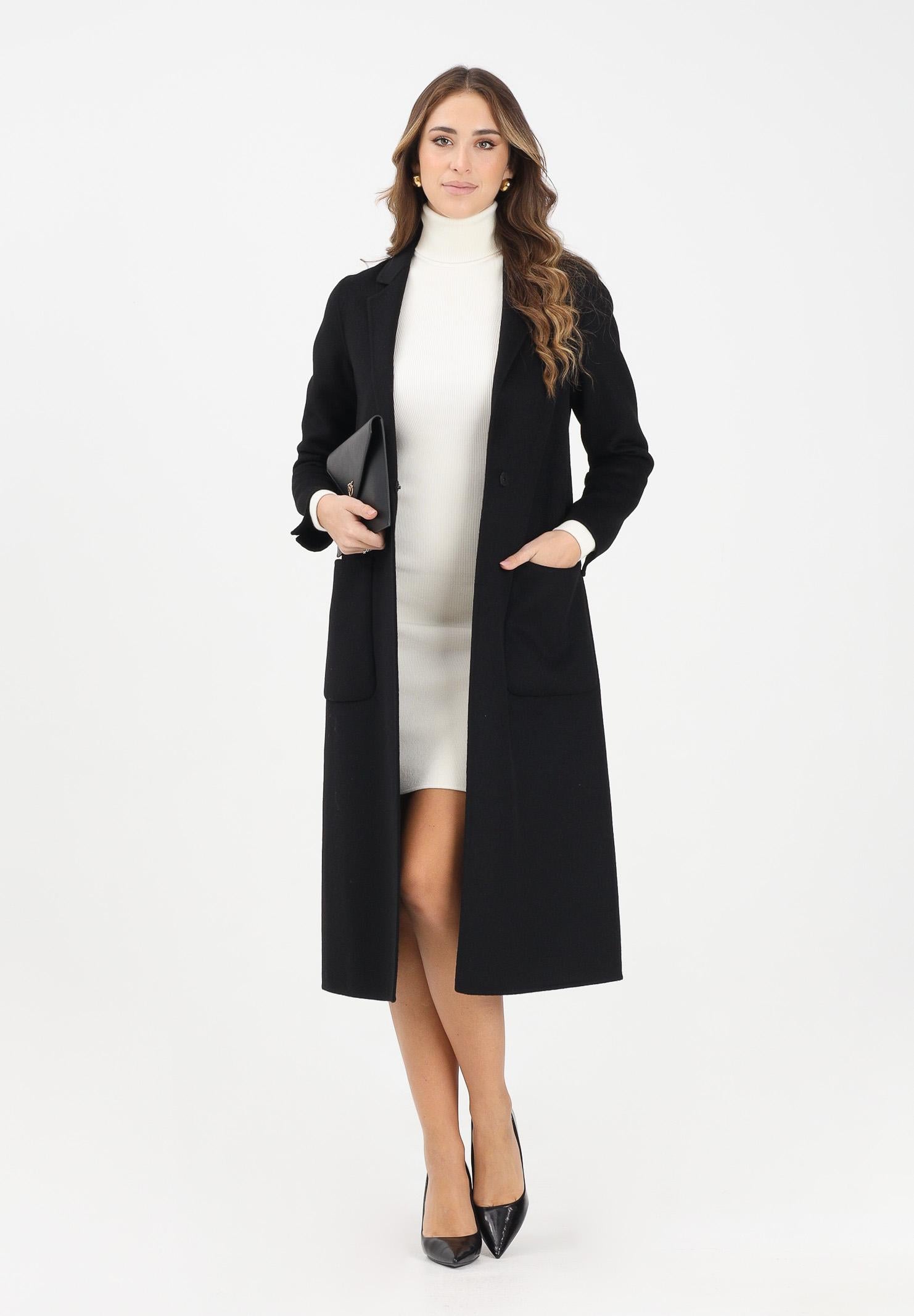 VICOLO Cappotto lungo nero da donna TF0002 A99 VICOLO 