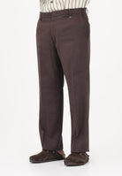 I'M BRIAN Pantalone in lino marrone da uomo PA3703 020 I'M BRIAN 