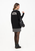 GCDS Abito corto nero da donna con ricamo logo sul retro B2EW1001JJ3 99 GCDS 