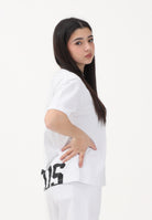 GCDS T-shirt a manica corta bianca per donna, ragazzi e bambini con maxi stampa sul retro Z0UJQC587J105 100B GCDS 