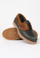 BARBOUR Mocassini Re-Engineered Deck verde e cuoio da uomo 252MMFO0795 OL37 BARBOUR 