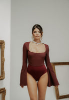 SANTAS Body manica lunga FIERTÉ prugna da donna PV2607 PR SANTAS 