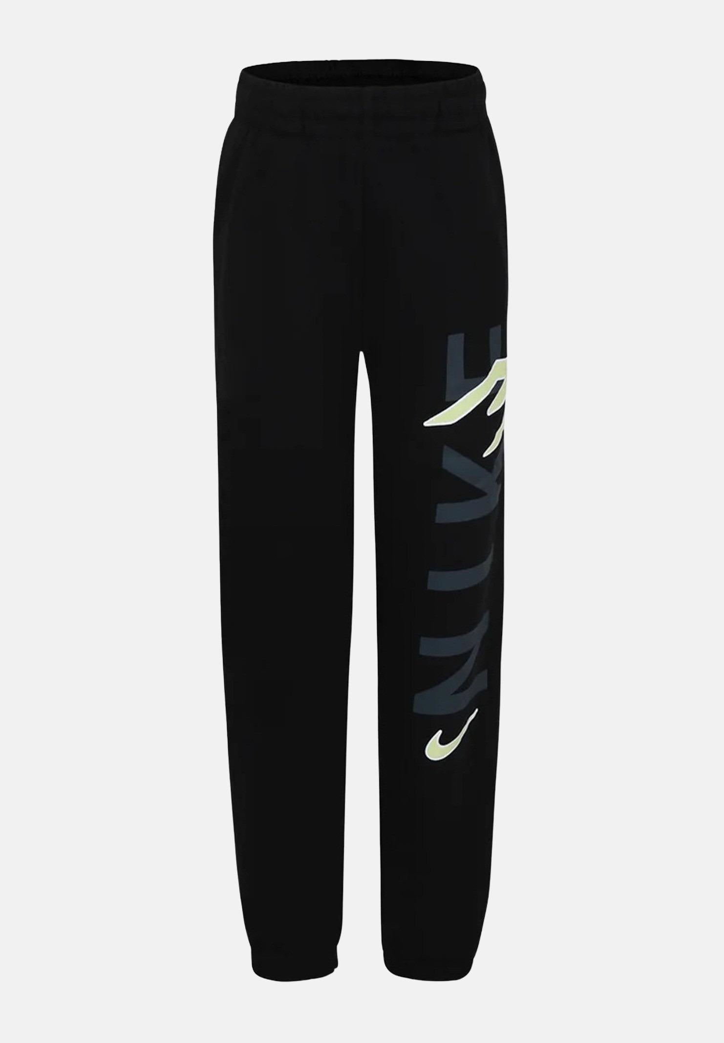 Pantalone sportivo nero per bambino e bambina con maxi stampa logo 9Q0826 023 NIKE 