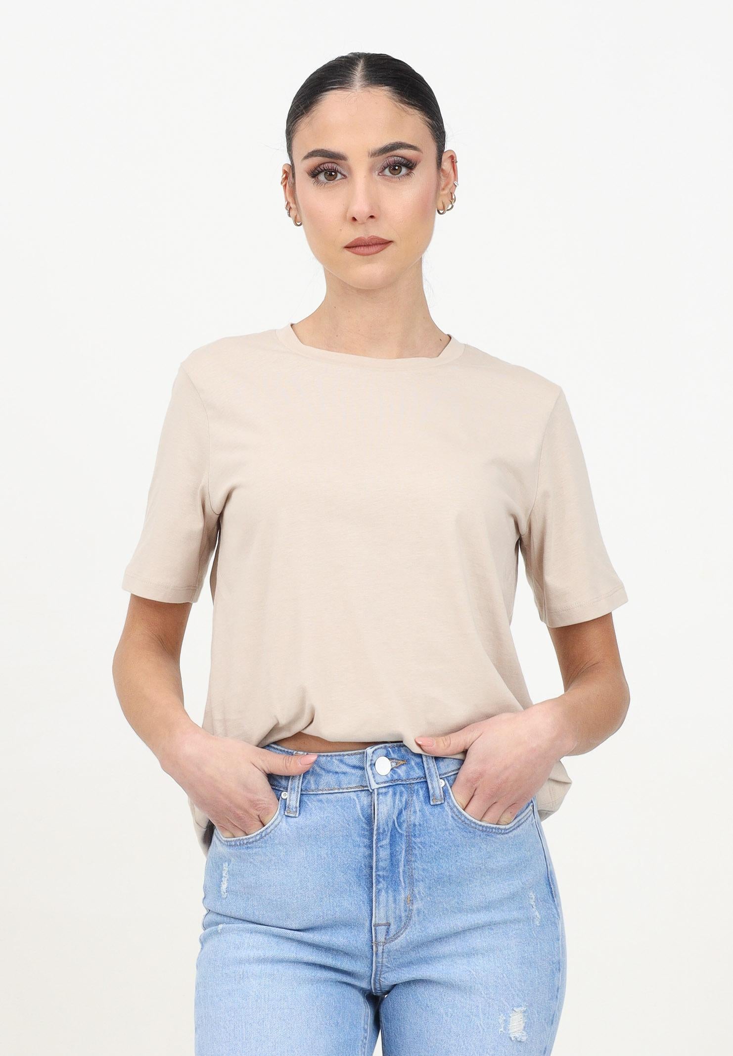 ONLY T-shirt a manica corta beige da donna 15270390 SilverLining ONLY 