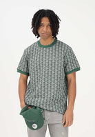 LACOSTE T-shirt a manica corta verde da uomo con monogramma jacquard TH1197 D1R LACOSTE 