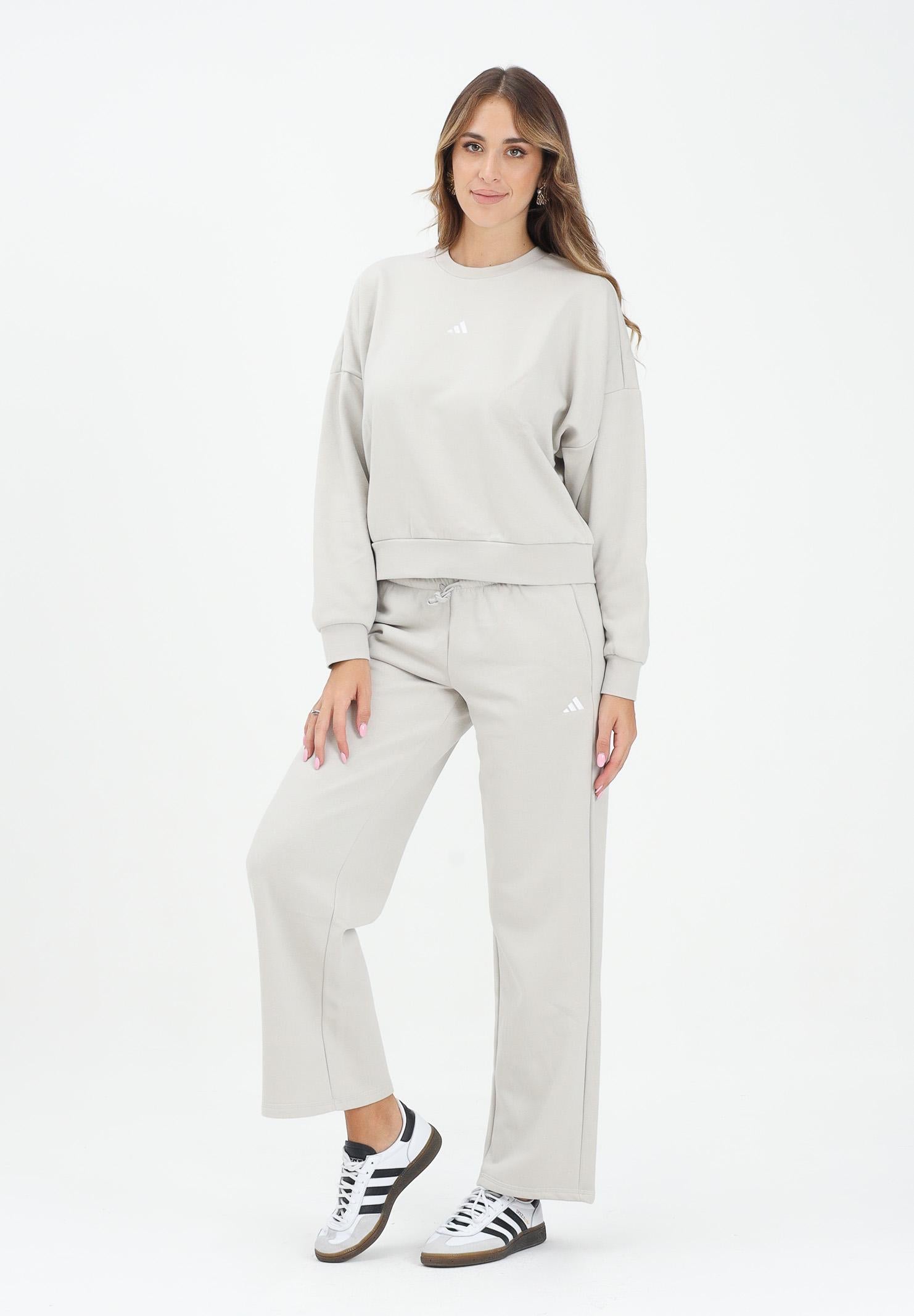 ADIDAS PERFORMANCE Pantalone sportivo Essentials Small Logo Feel Cozy beige da donna JC5922  ADIDAS PERFORMANCE 