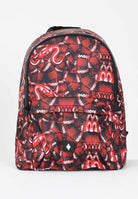 MARCELO BURLON COUNTY OF MILAN Zaino rosso per uomo e donna in tessuto tecnico con stampa all-over COMAF250112 . MARCELO BURLON COUNTY OF MILAN 