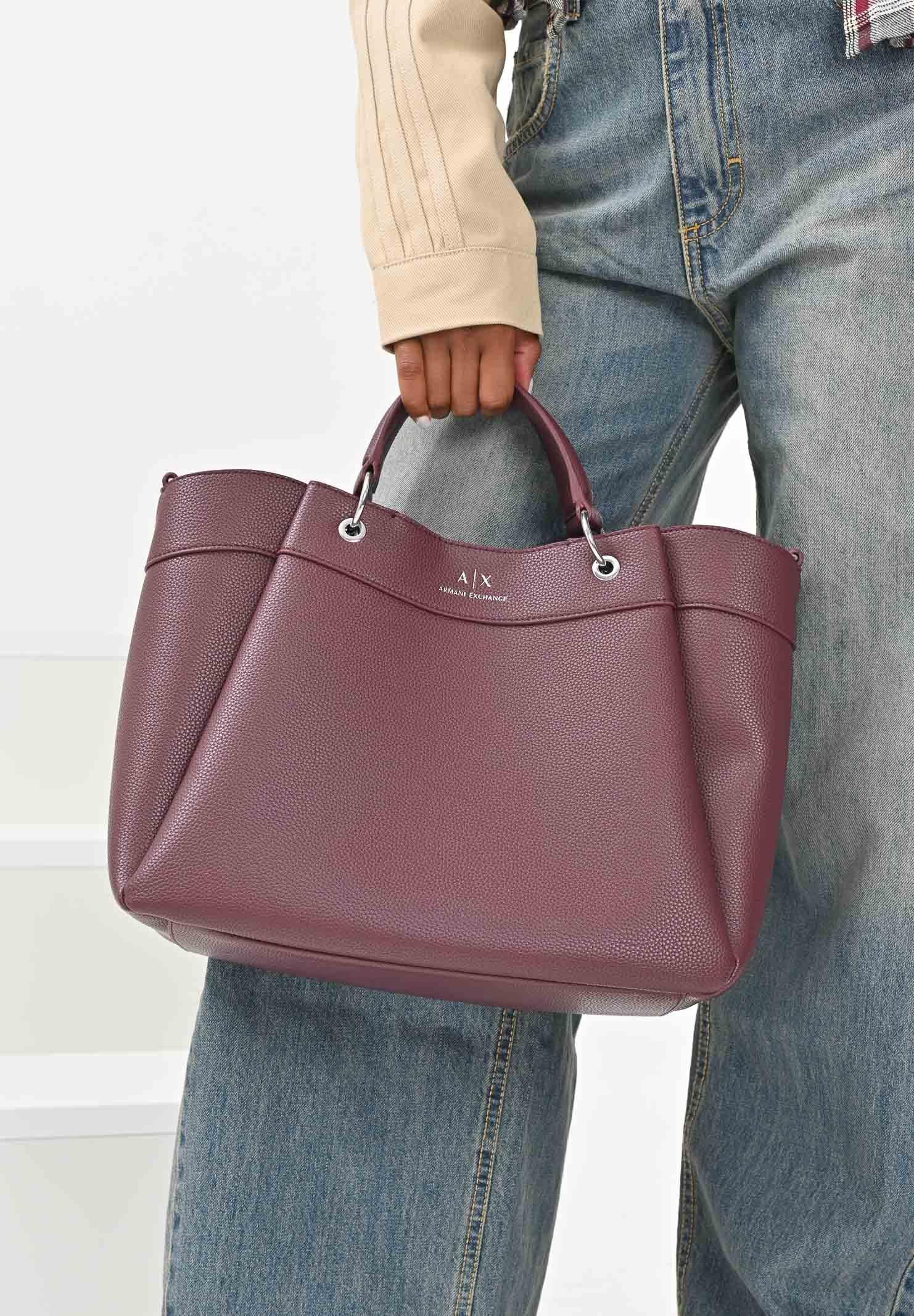 ARMANI EXCHANGE Shopper bordeaux da donna con logo 942910CC783 UA343 ARMANI EXCHANGE 