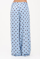 ADIDAS ORIGINALS Pantalone sportivo in raso azzurro da donna con pois bordeaux KV1170 . ADIDAS ORIGINALS 