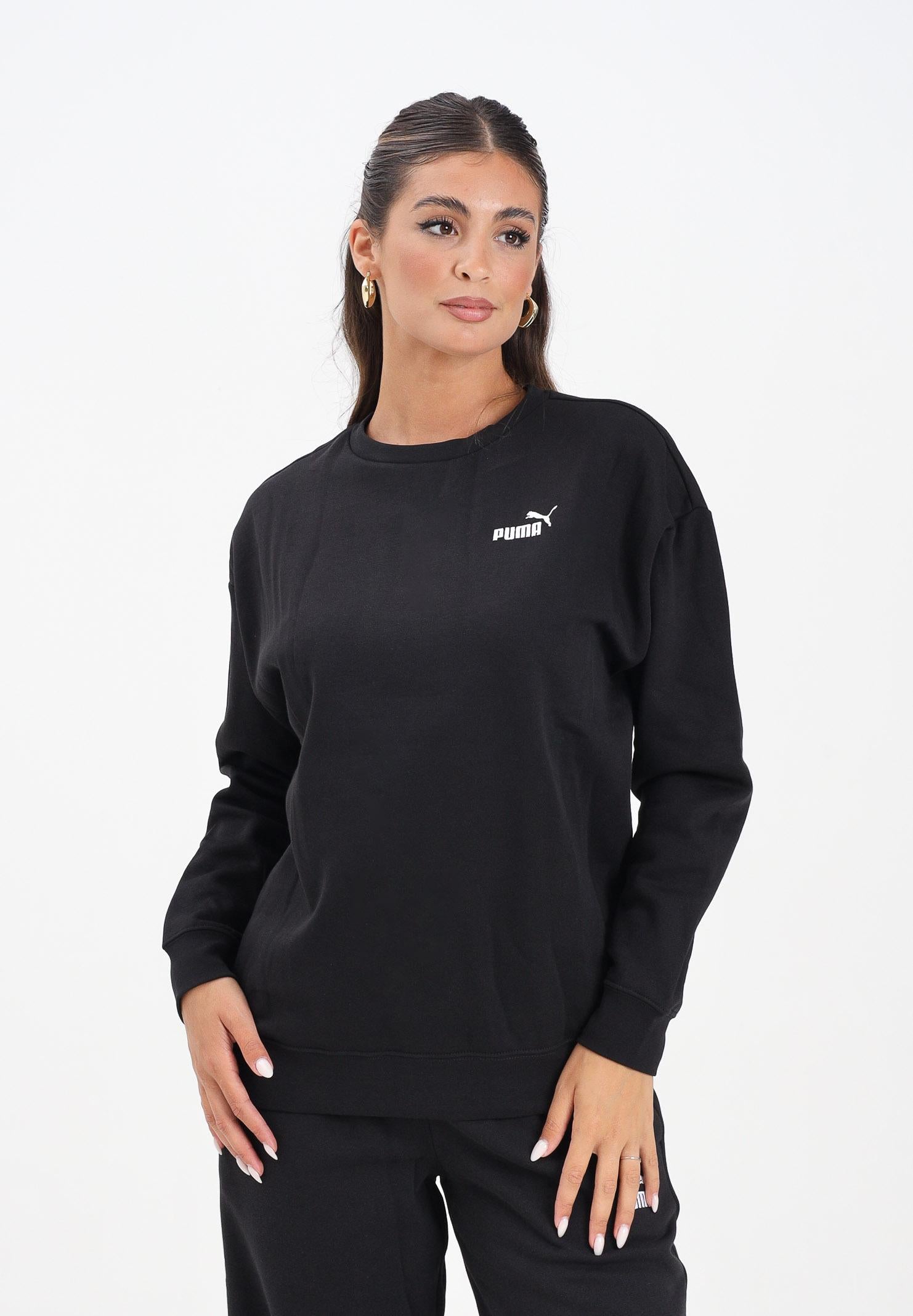 PUMA Felpa girocollo ESS N. 1 nera da donna 633268 01 PUMA 