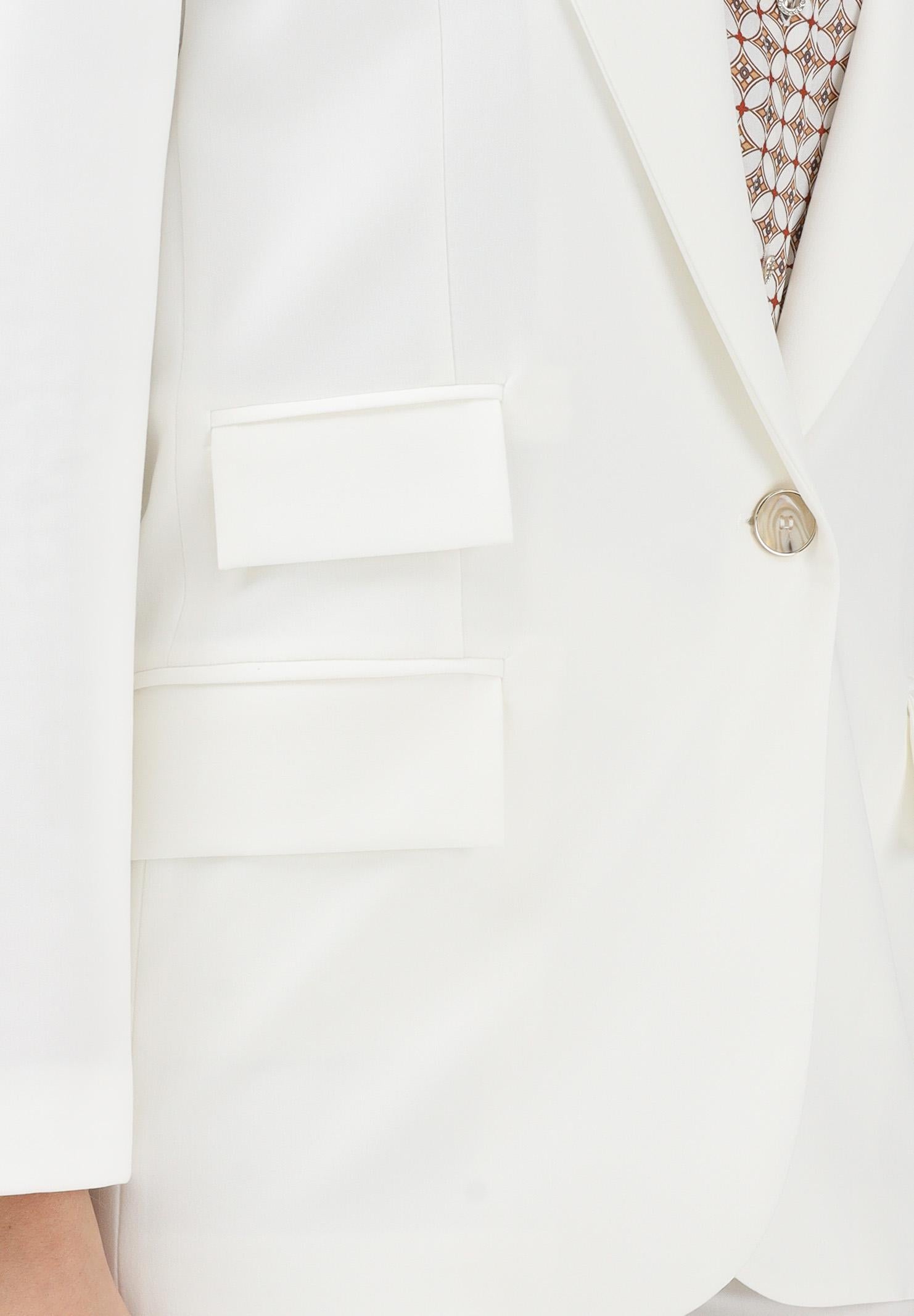 SIMONA CORSELLINI Giacca monopetto bianca da donna P26CPGI01001 V0359 SIMONA CORSELLINI 