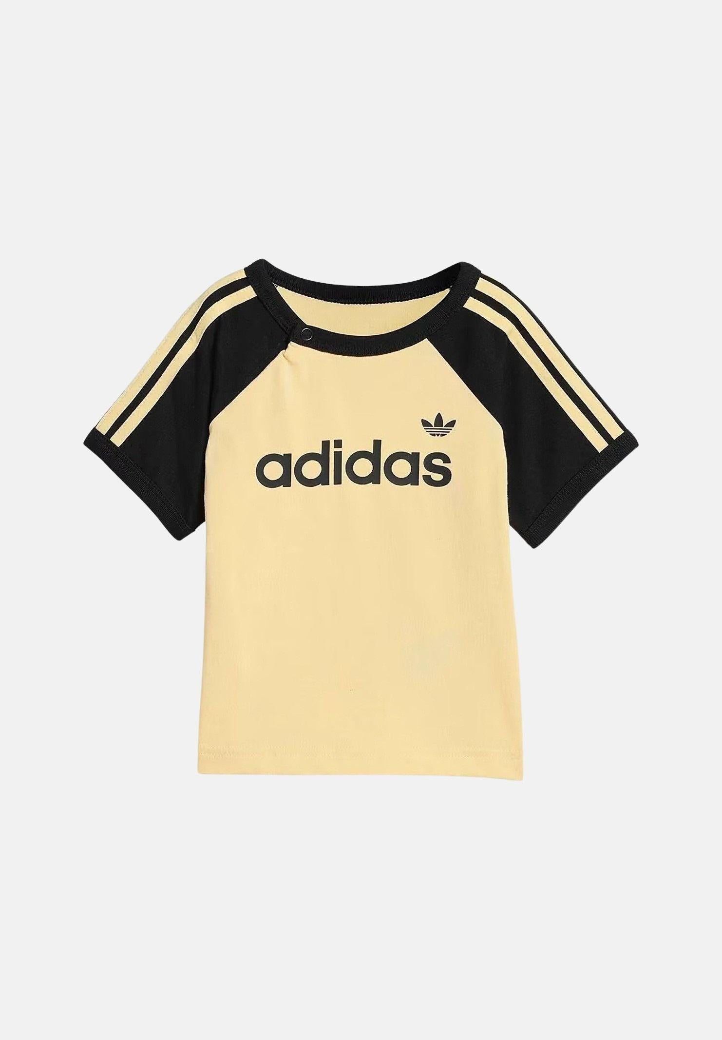 ADIDAS ORIGINALS Completino Sprinter giallo e nero da neonato KD1056 . ADIDAS ORIGINALS 