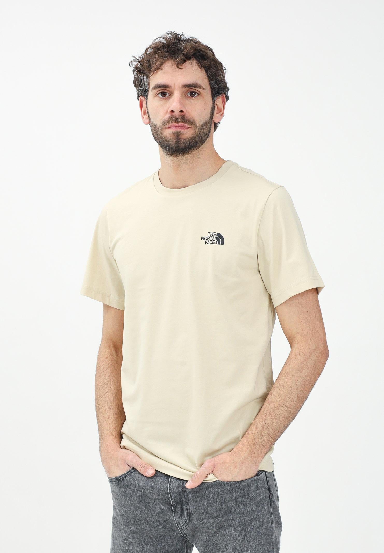 THE NORTH FACE T-shirt a manica corta Simple Dome panna da uomo NF0A87NG3X41 . THE NORTH FACE 