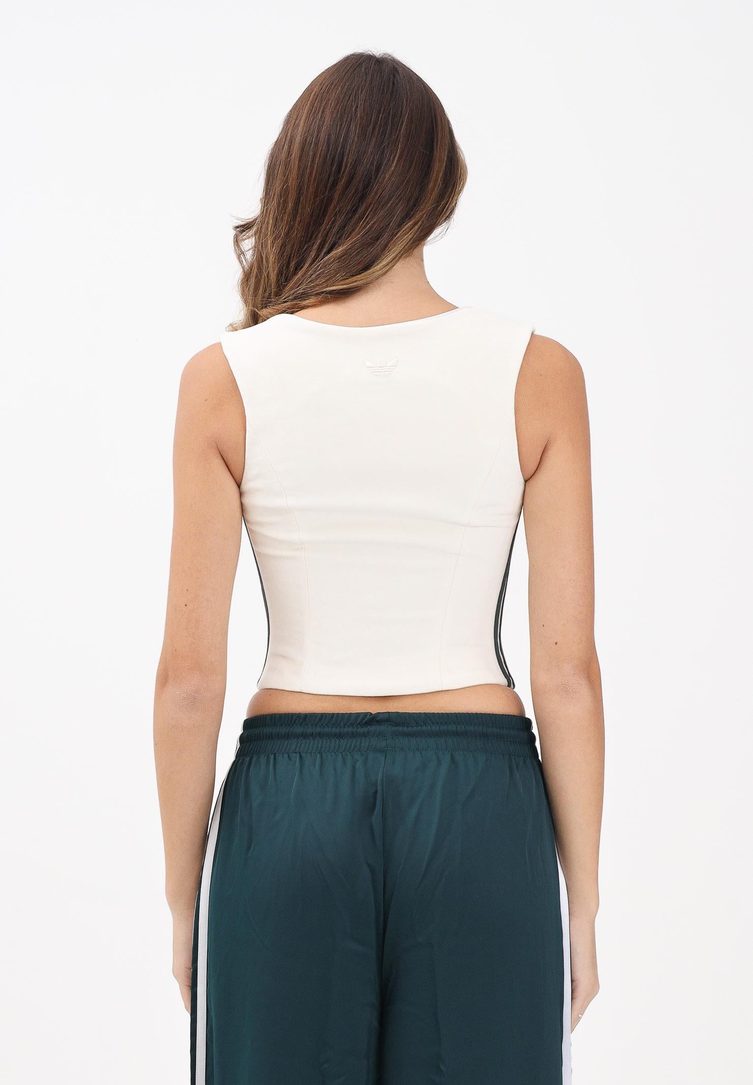 ADIDAS ORIGINALS Corsetto in velluto panna da donna KF4692  ADIDAS ORIGINALS 