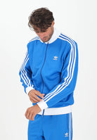 ADIDAS ORIGINALS Felpa con zip Adicolor Classic blu acceso da uomo KA0840  ADIDAS ORIGINALS 