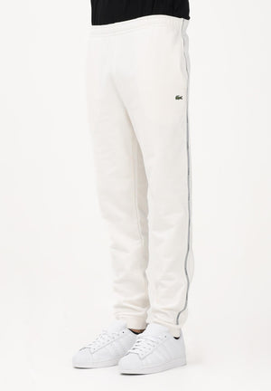 LACOSTE Pantalone sportivo bianco da uomo con rifiniture laterali logate XH0883 70V LACOSTE 
