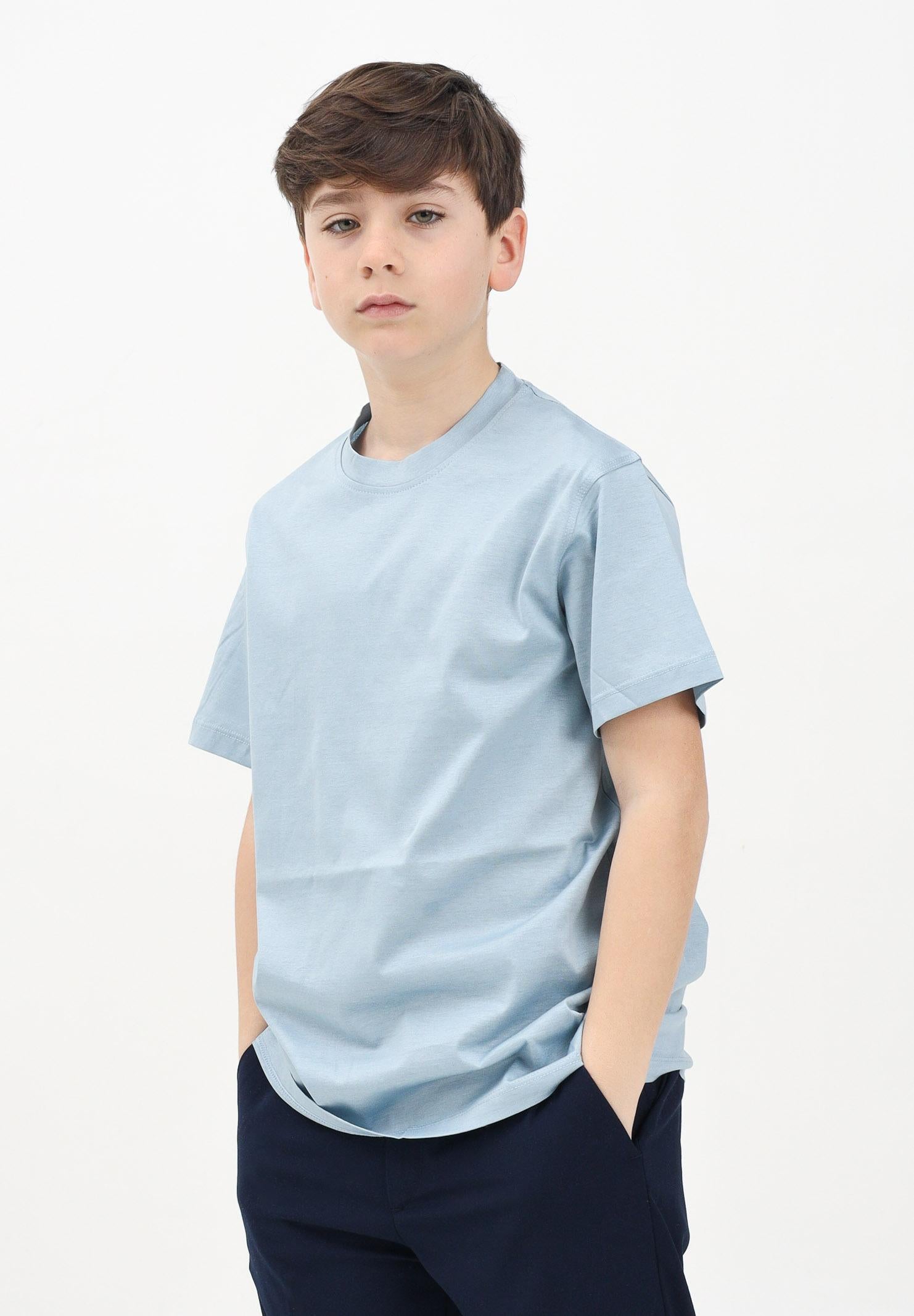 I'M BRIAN T-shirt a manica corta azzurro polvere da bambino TS3327J POL I'M BRIAN 