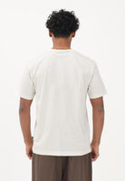 JUST CAVALLI T-shirt a manica corta bianca da uomo arricchita da applicazione grafica sul petto 80OAHT21CJ500 004 JUST CAVALLI 
