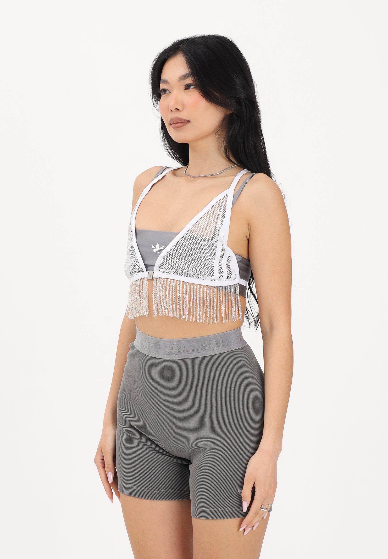 ADIDAS ORIGINALS Top SUNSET RHYTHMS grigio e bianco da donna HZ1005 . ADIDAS ORIGINALS 