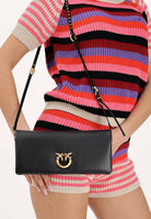 PINKO Pochette Love Bag Click Soft Horizontal nera da donna 106022A0QO Z99Q PINKO 