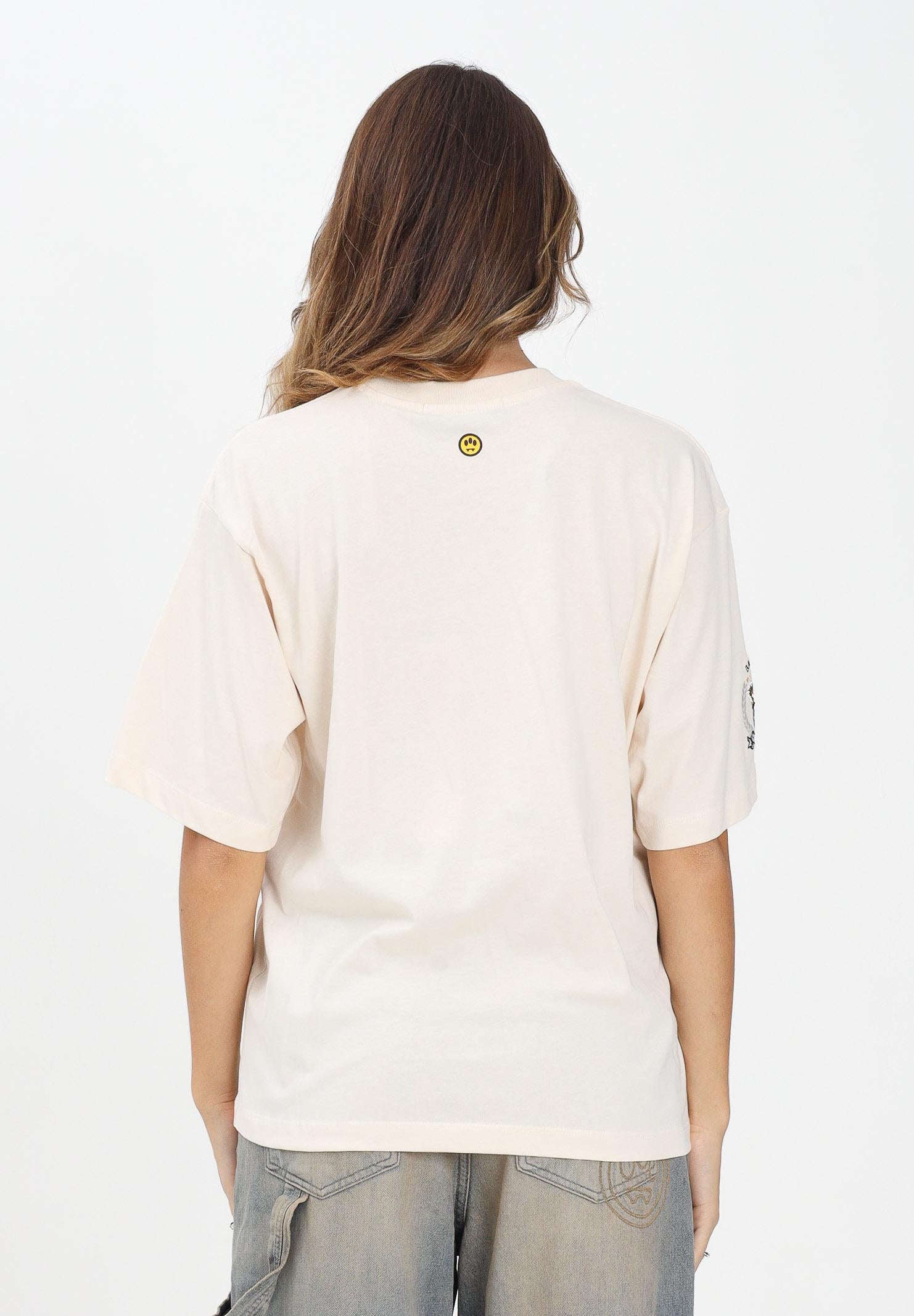 BARROW T-shirt a manica corta crema per uomo e donna con stampa Napoli F5BWUATH076 013 BARROW 