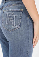 ELISABETTA FRANCHI Jeans skinny in denim da donna con logo embossed PJ07N56E2 192 ELISABETTA FRANCHI 