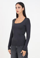 ONLY T-shirt a manica lunga nera da donna 15302647 Black ONLY 