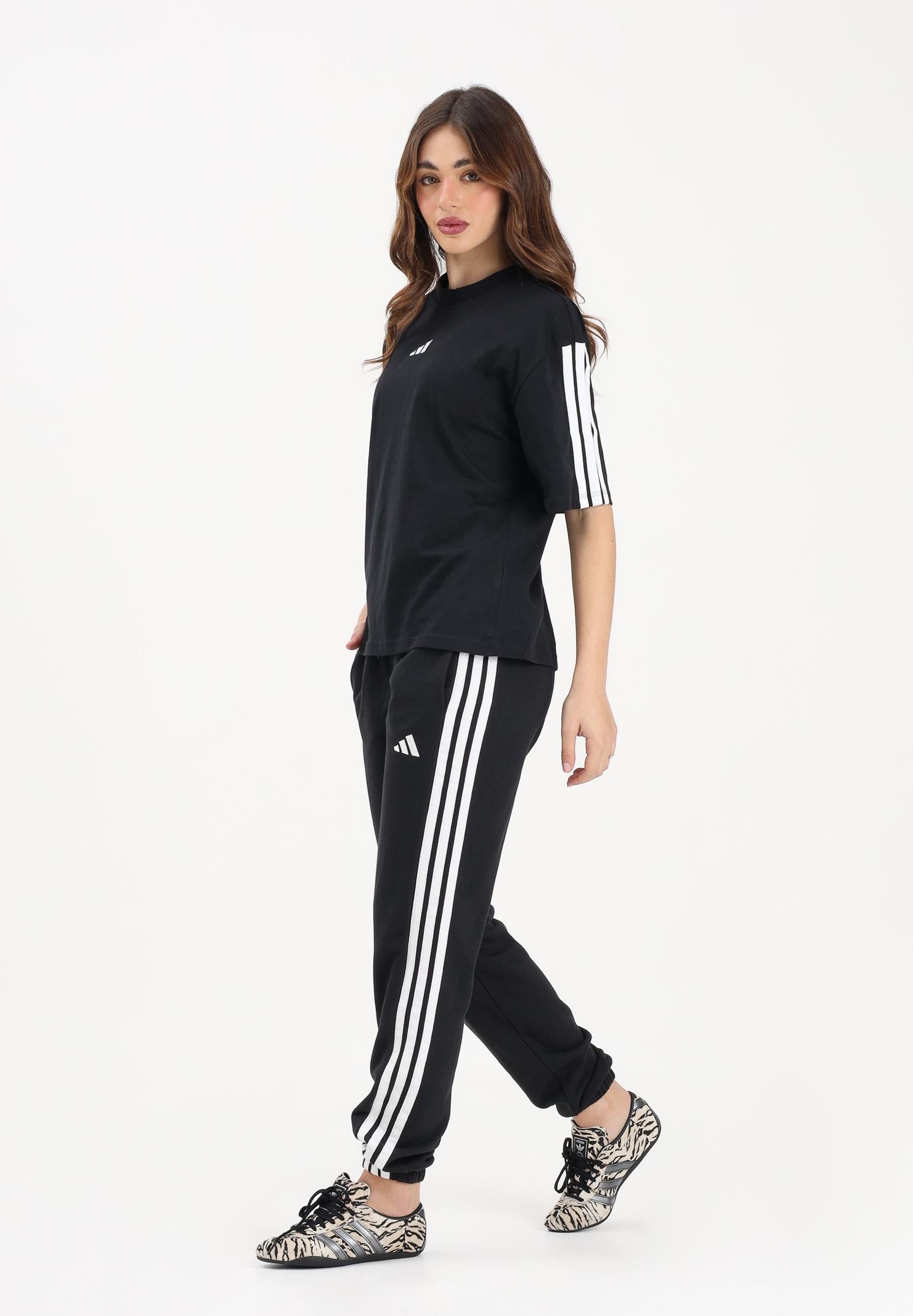 ADIDAS PERFORMANCE Pantalone sportivo Essentials 3-Stripes French Terry Cuffed nero da donna JD5302 . ADIDAS PERFORMANCE 