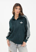 ADIDAS ORIGINALS Felpa con zip MOHAIR FIREBIRD LOOSE verde da donna KS7777  ADIDAS ORIGINALS 