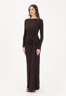 ELISABETTA FRANCHI Abito lungo marrone da donna ABR6463E2 EV9 ELISABETTA FRANCHI 