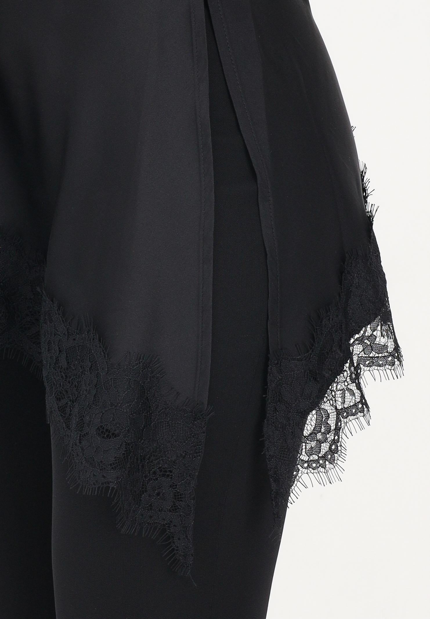 VICOLO Sottogiacca nero da donna con pizzo e spacco TAB1703 NE VICOLO 