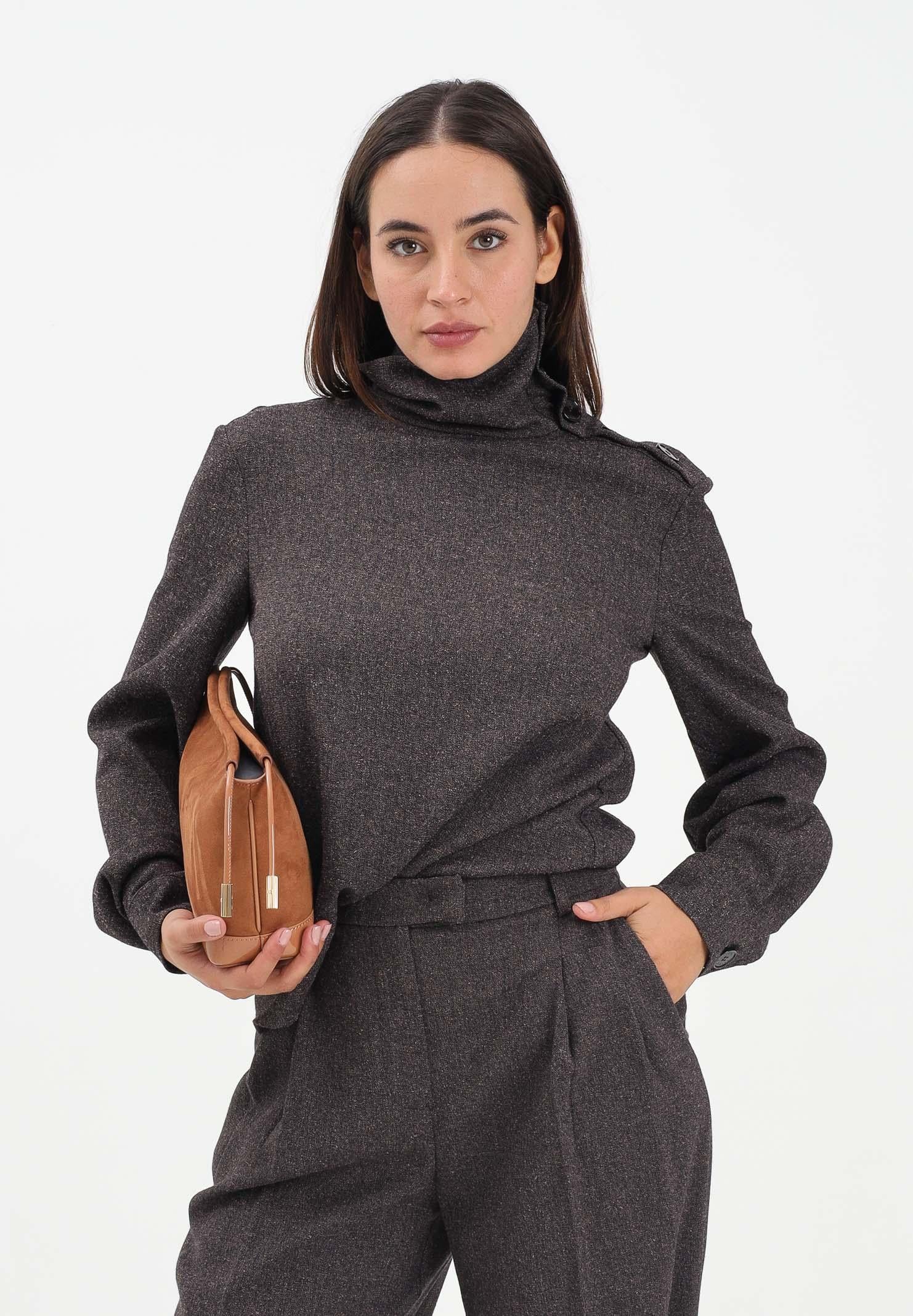 PATRIZIA PEPE Maglia a collo alto marrone da donna 2C1657A646 FG48 PATRIZIA PEPE 