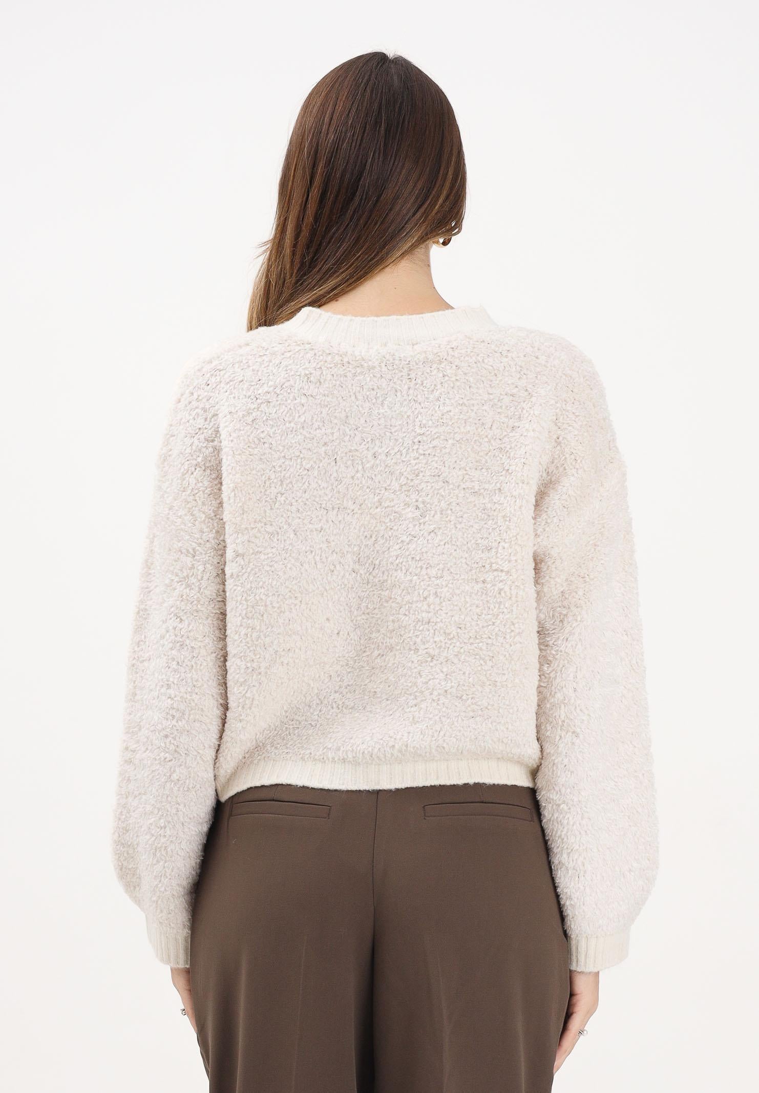 JDY Cardigan beige da donna in maglia bouclé 15337012 Birch JDY 