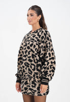 AKEP Cardigan beige da donna dal motivo animalier GBKD11007 V1 AKEP 