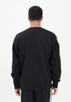 ADIDAS PERFORMANCE Felpa girocollo Essentials 3-Stripes Fleece nera da uomo JE6304  ADIDAS PERFORMANCE 