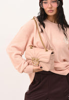 PINKO Borsa a tracolla Mini Love Bag Puff rosa da donna in nappa con trapuntatura Butterfly 100039A1EX O81Q PINKO 