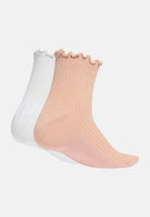 ADIDAS ORIGINALS Calzini (2paia) RUFFLE rosa e bianchi da donna KD8369 . ADIDAS ORIGINALS 