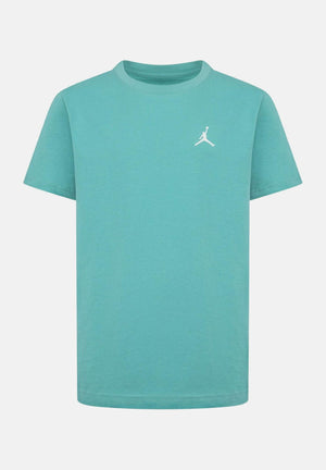 JORDAN T-shirt a manica corta verde acqua per bambino e bambina con ricamo Jumpman 95D266 B5P JORDAN 