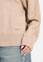 ARMANI EXCHANGE Maglioncino con scollo a V beige da donna XW001335AF13774 U1051 ARMANI EXCHANGE 