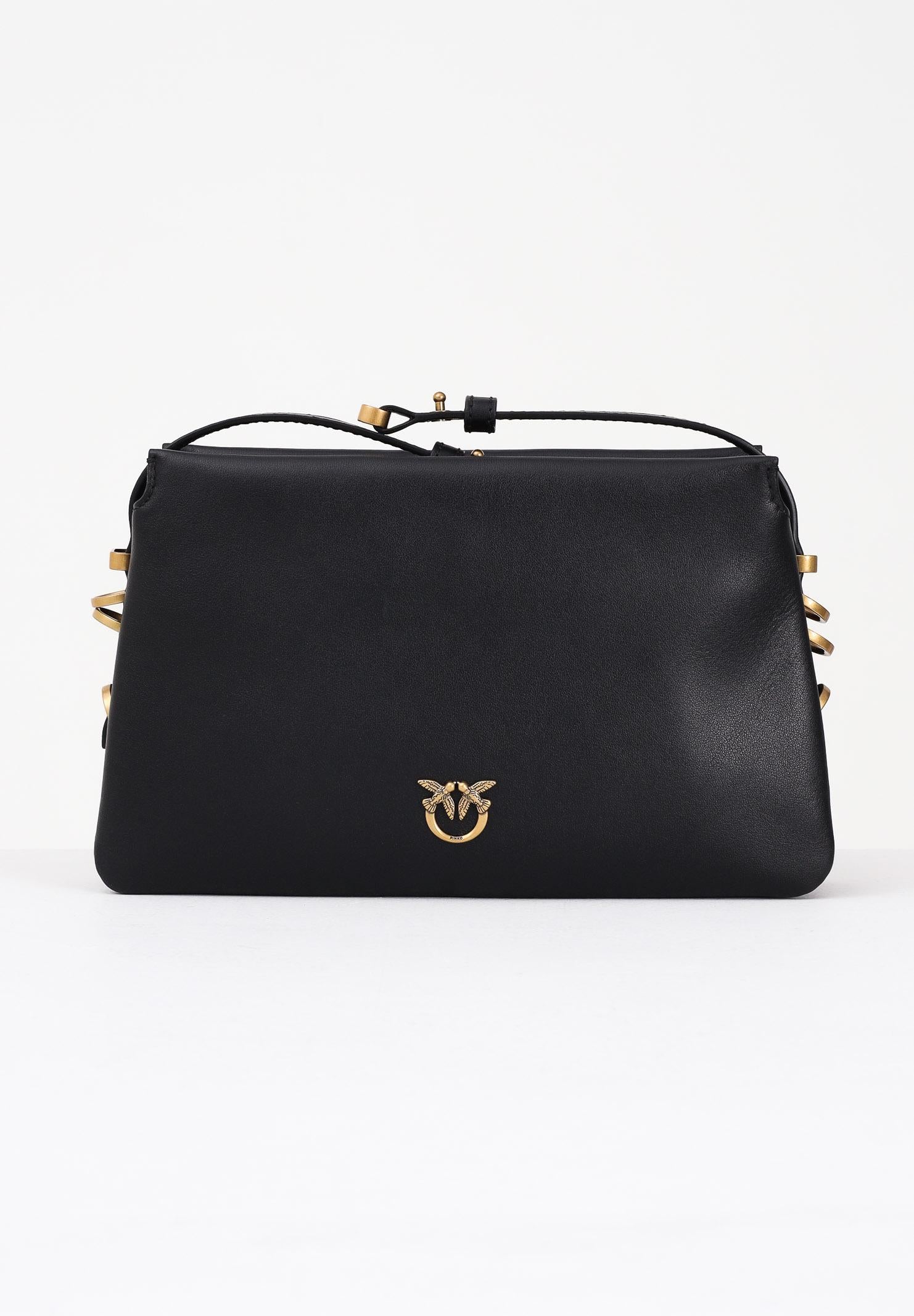 PINKO Borsa a tracolla Mini One, Two, Three Bag nera da donna 105883A0QO Z99Q PINKO 