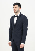 PATRIZIA PEPE Giacca monopetto blu da uomo con dettaglio spilla logo fly 5SS652/A2LH C382 PATRIZIA PEPE 