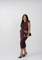 ELISABETTA FRANCHI Abito midi bordeaux da donna con ricami cocco AB83457E2 EA4 ELISABETTA FRANCHI 