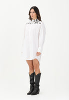 MAISON MARGIELA Abito corto bianco per donna, ragazze e bambine con logo e maxi stampa numerica M60943MM014 M6100 MAISON MARGIELA 