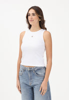 CALVIN KLEIN JEANS Canotta bianca da donna con logo LV047C201GYAA . CALVIN KLEIN JEANS 