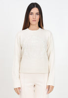 Maglioncino girocollo burro da donna con ricamo logo 200940590002 MASCARPONE LAUREN RALPH LAUREN 