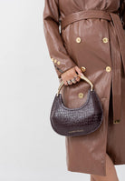 ELISABETTA FRANCHI Borsa a mano bordeaux da donna con stampa cocco BS29A56E2 EA4 ELISABETTA FRANCHI 
