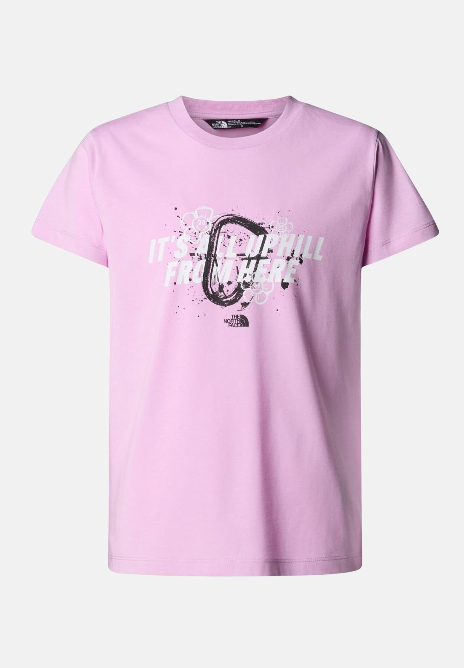 THE NORTH FACE T-shirt a manica corta Graphic Relaxed rosa da bambina