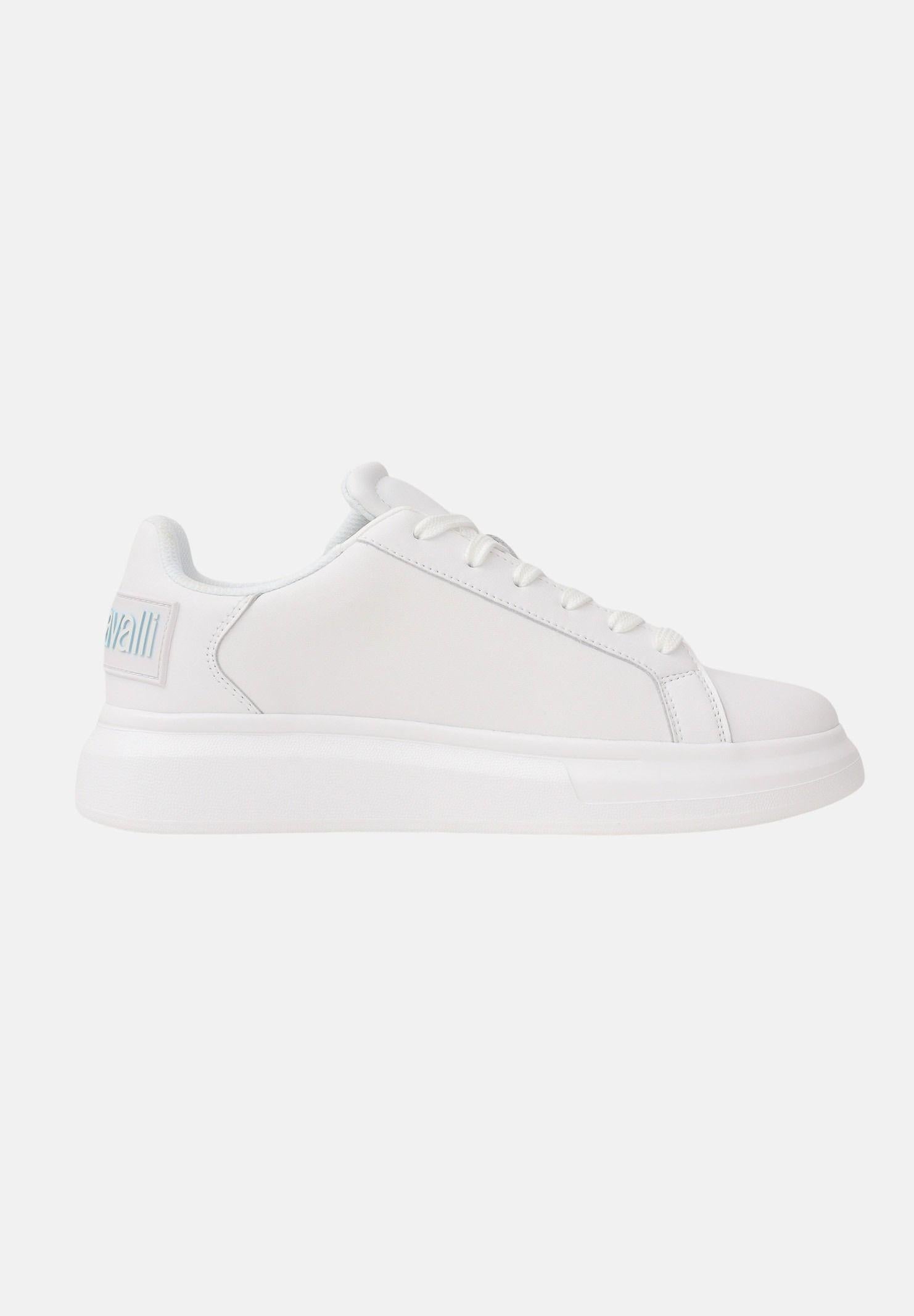 JUST CAVALLI Sneakers bianche da uomo con logo sul retro 80QA3SBDZPC18 003 JUST CAVALLI 