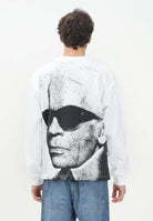KARL LAGERFELD Felpa girocollo bianca da uomo con stampa Karl Lagerfeld KLA1M20070 100 KARL LAGERFELD 